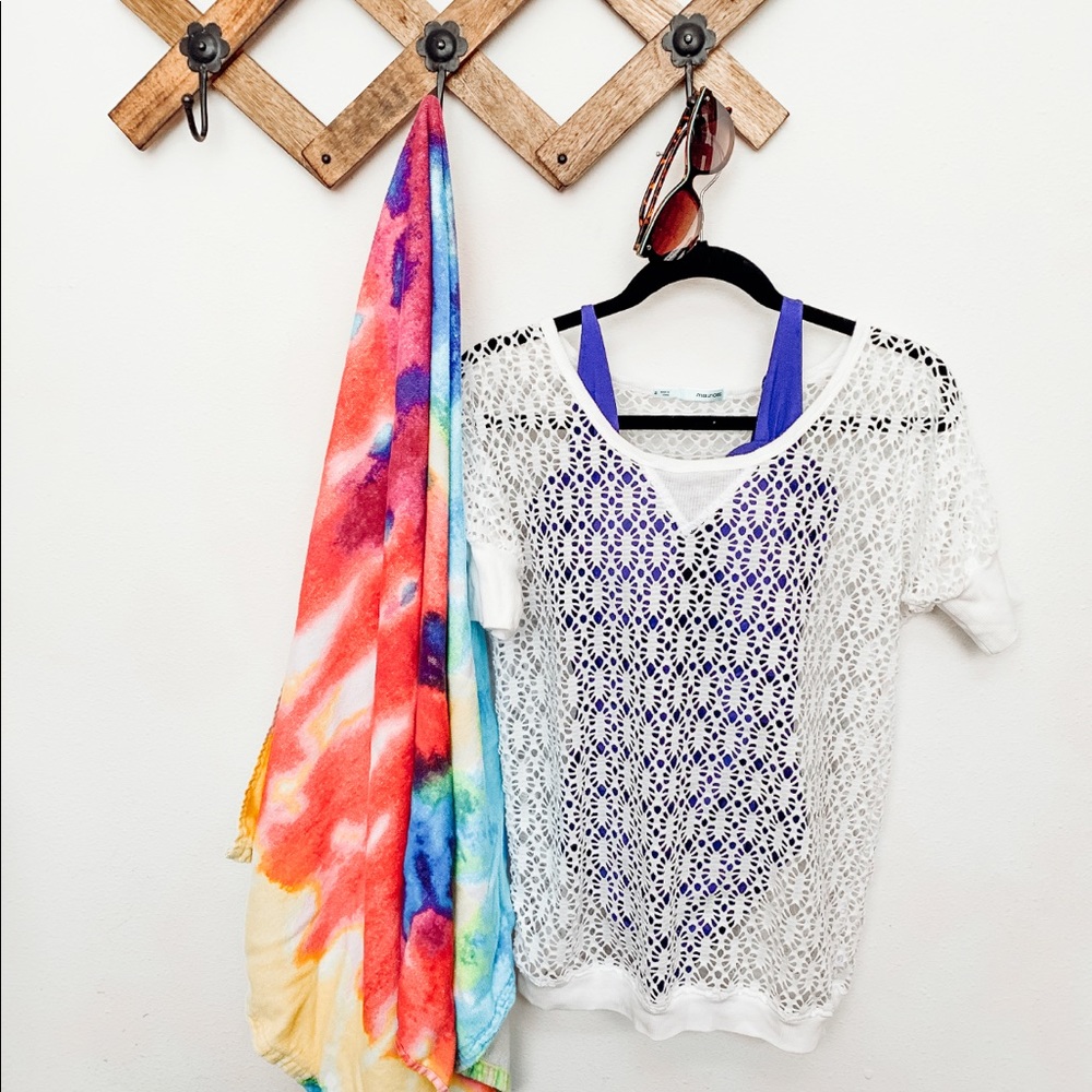 Fishnet tee shirt.